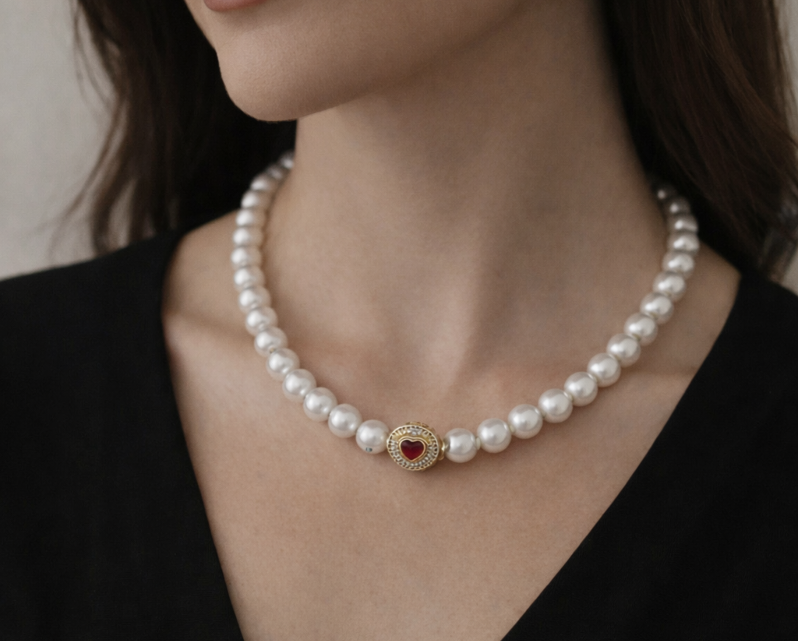 PEARL NECKLACE FOR SINGLE BEAD