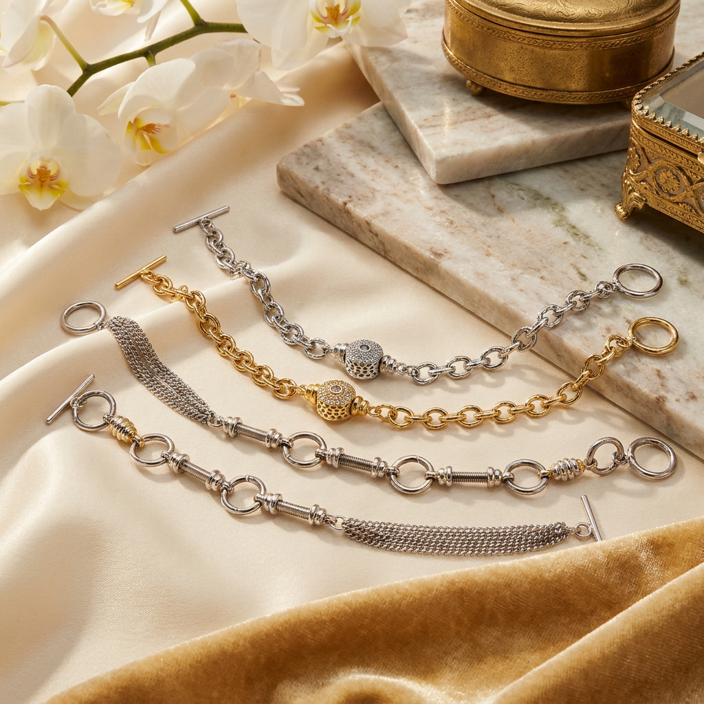 davinci img1 create a luxury photoshoot of these bracelet