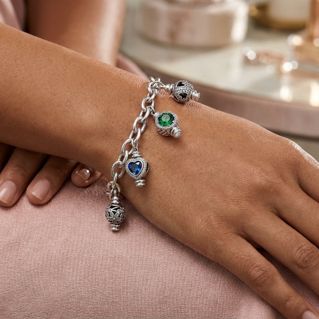 davinci img1 take the bracelet and put on a model